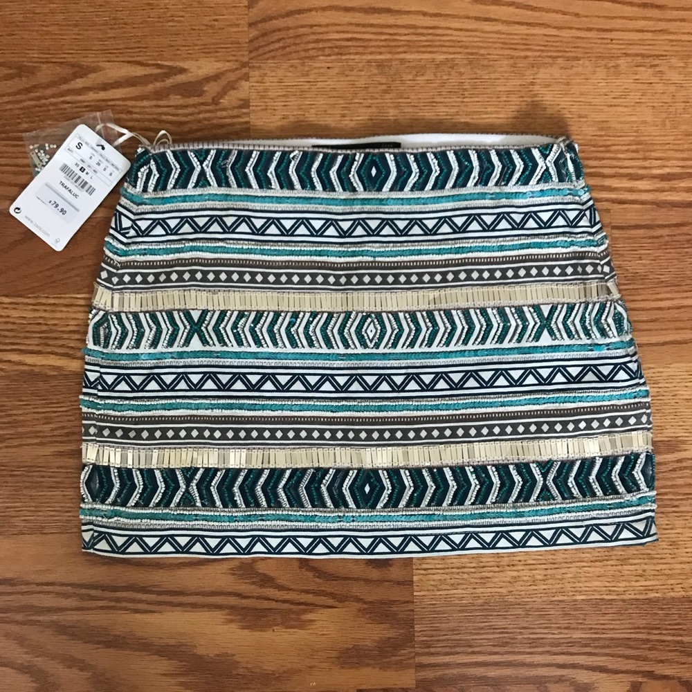 Zara Beaded Mini Skirt